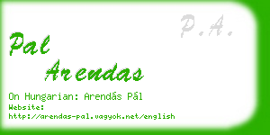 pal arendas business card