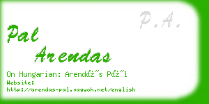pal arendas business card
